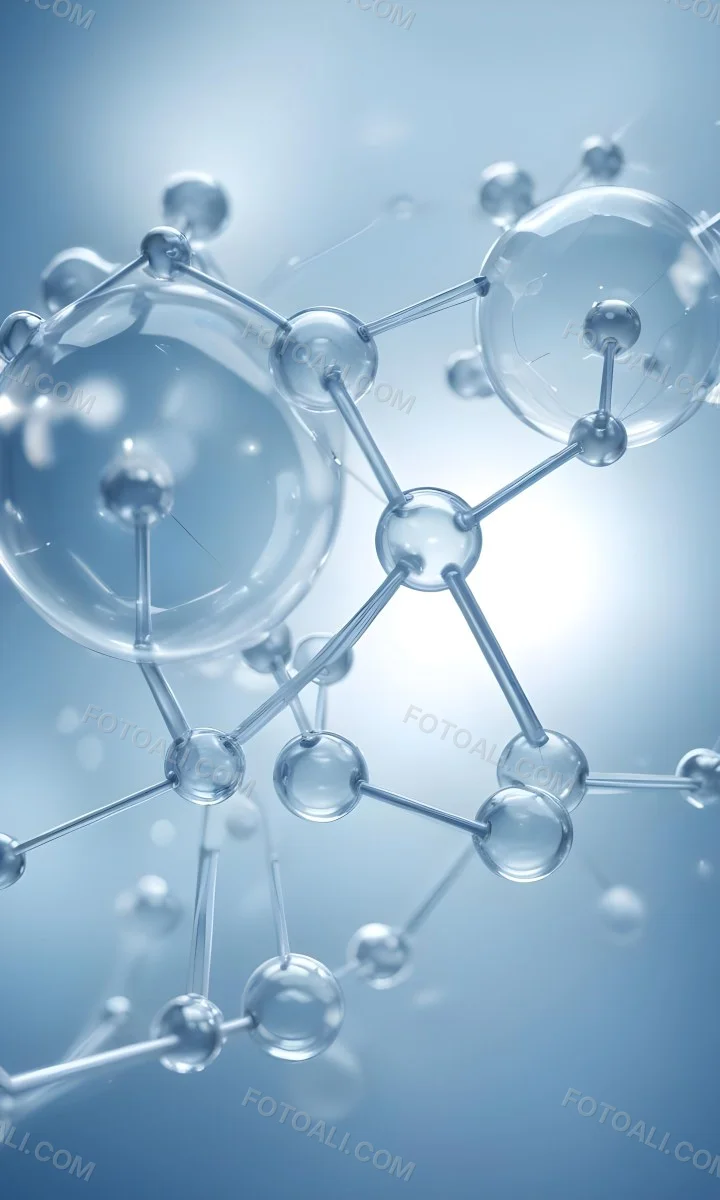 Molecular Structure With An Abstract Scientific Background Featuring Interconnected Molecules In Blue Tones 8 Ab72