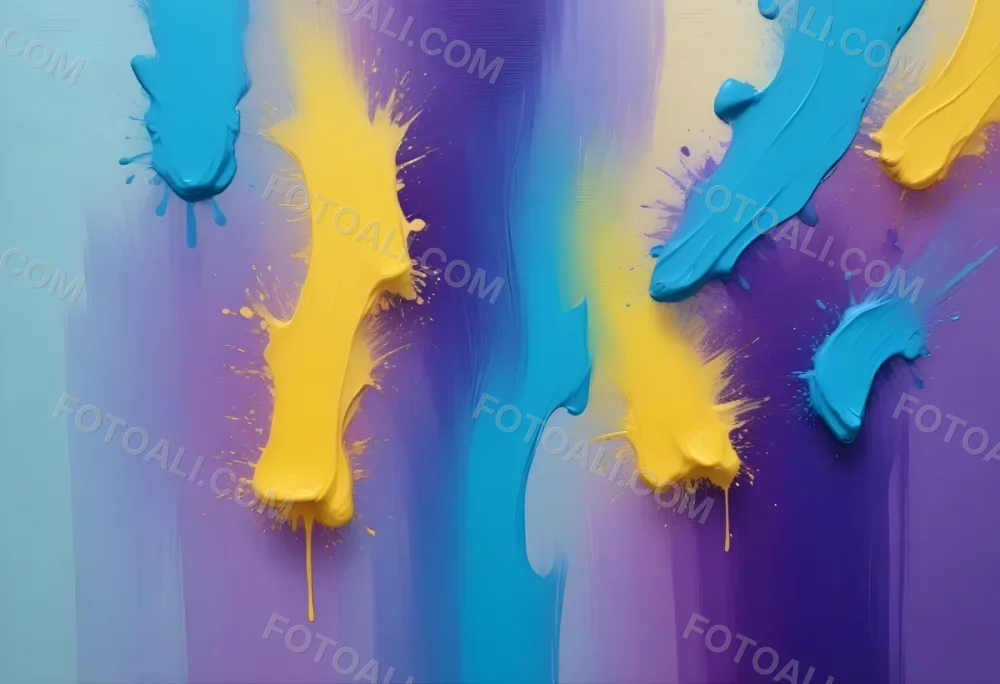 Oil Painting A Gradient Background With A Blend Of Yellow Cyan Blue And Purple Creating A Smooth Transition Of Colors With A Smooth Texture Creative Extremely Detailed Brush Stroke 25 D79d