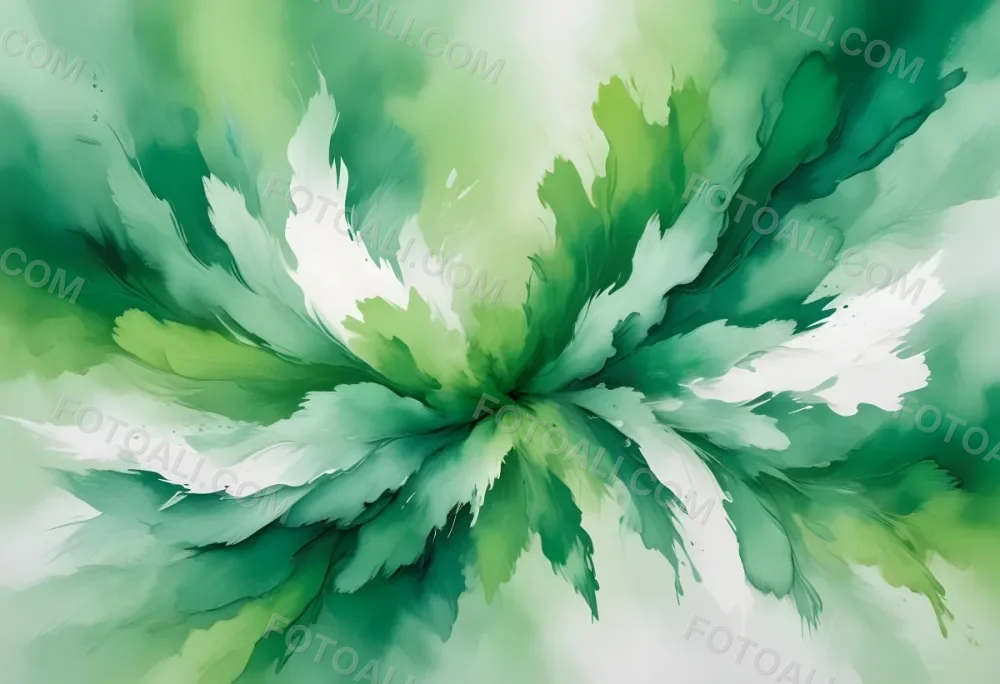 Oil Painting Abstract Watercolor Painting With A Blend Of Vibrant Green And White Hues Creating A Soft Textured Effect On A Textured Background Creative Extremely Detailed Brush Stroke 23 0d50