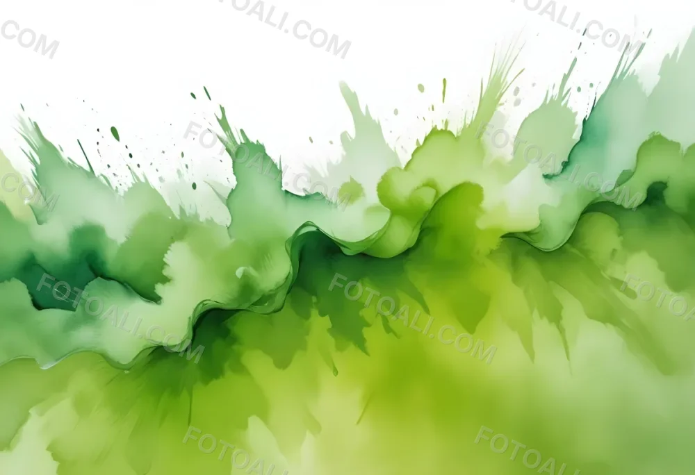 Oil Painting Abstract Watercolor Painting With A Blend Of Vibrant Green And White Hues Creating A Soft Textured Effect On A Textured Background Creative Extremely Detailed Brush Stroke 7 2d15
