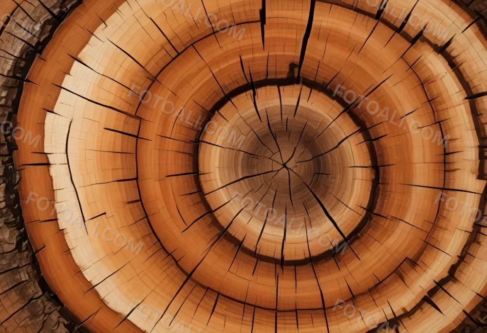 Oil Painting Close Up Of A Cross Section Of A Tree Trunk Showcasing Concentric Growth Rings In Various Shades Of Brown With Visible Patterns And Grain Patterns Creative Extremely Detailed Brush Stroke 1 7ef0