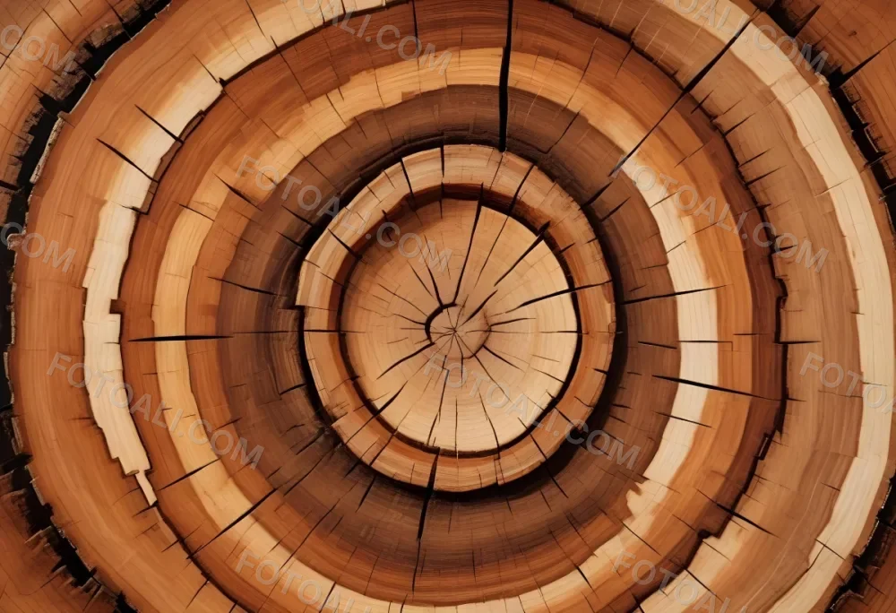 Oil Painting Close Up Of A Cross Section Of A Tree Trunk Showcasing Concentric Growth Rings In Various Shades Of Brown With Visible Patterns And Grain Patterns Creative Extremely Detailed Brush Stroke 5 5cc4