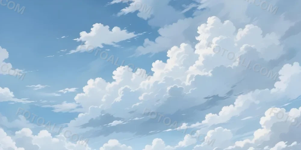 Oil Painting Cloudy Blue Sky With Wispy White Clouds Creative Extremely Detailed Brush Stroke 35 C0cd