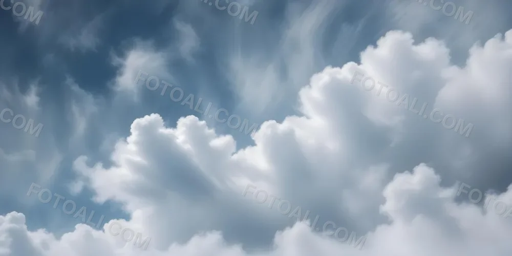 Oil Painting Cloudy Blue Sky With Wispy White Clouds Creative Extremely Detailed Brush Stroke 6 9814
