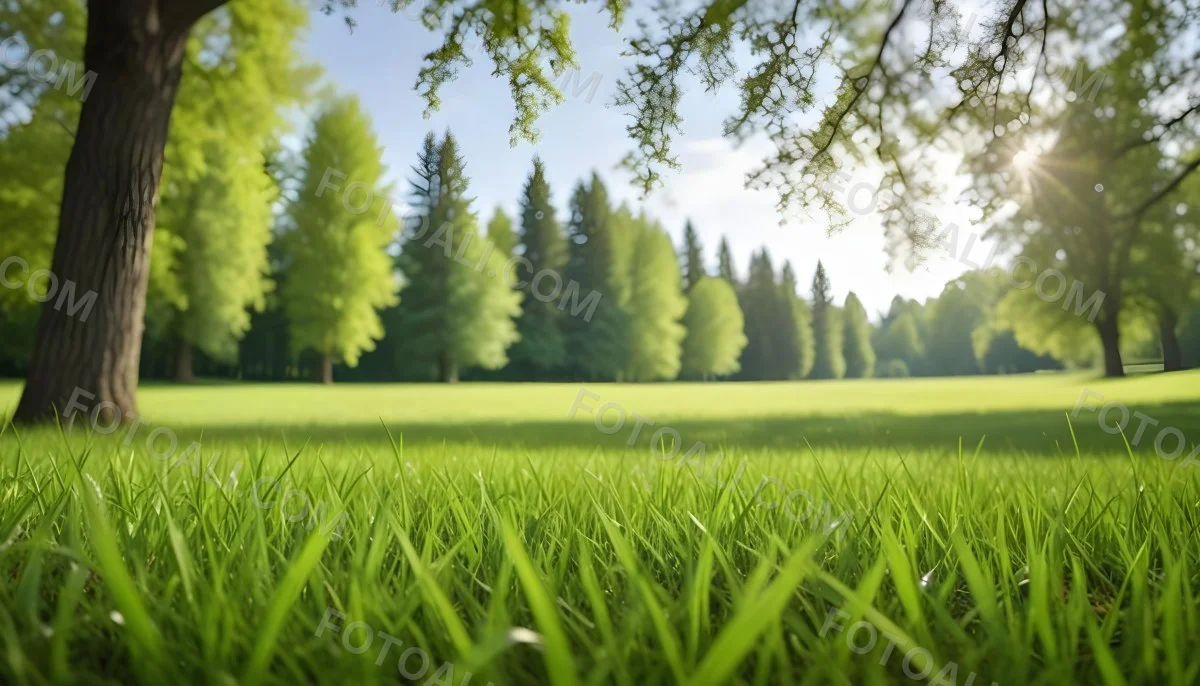 Oil Painting Green Grass In The Foreground Out Of Focus Trees And Sky In The Background Bright And Sunny Day Nature Creative Extremely Detailed Brush Stroke 24 6166