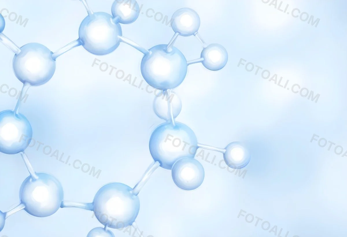 Oil Painting Molecular Structure With Interconnected Spheres Translucent Material Soft Lighting Light Blue And White Color Palette Scientific Or Medical Theme Clean And Minimalist Background Creative Extremely De 31 2f2a