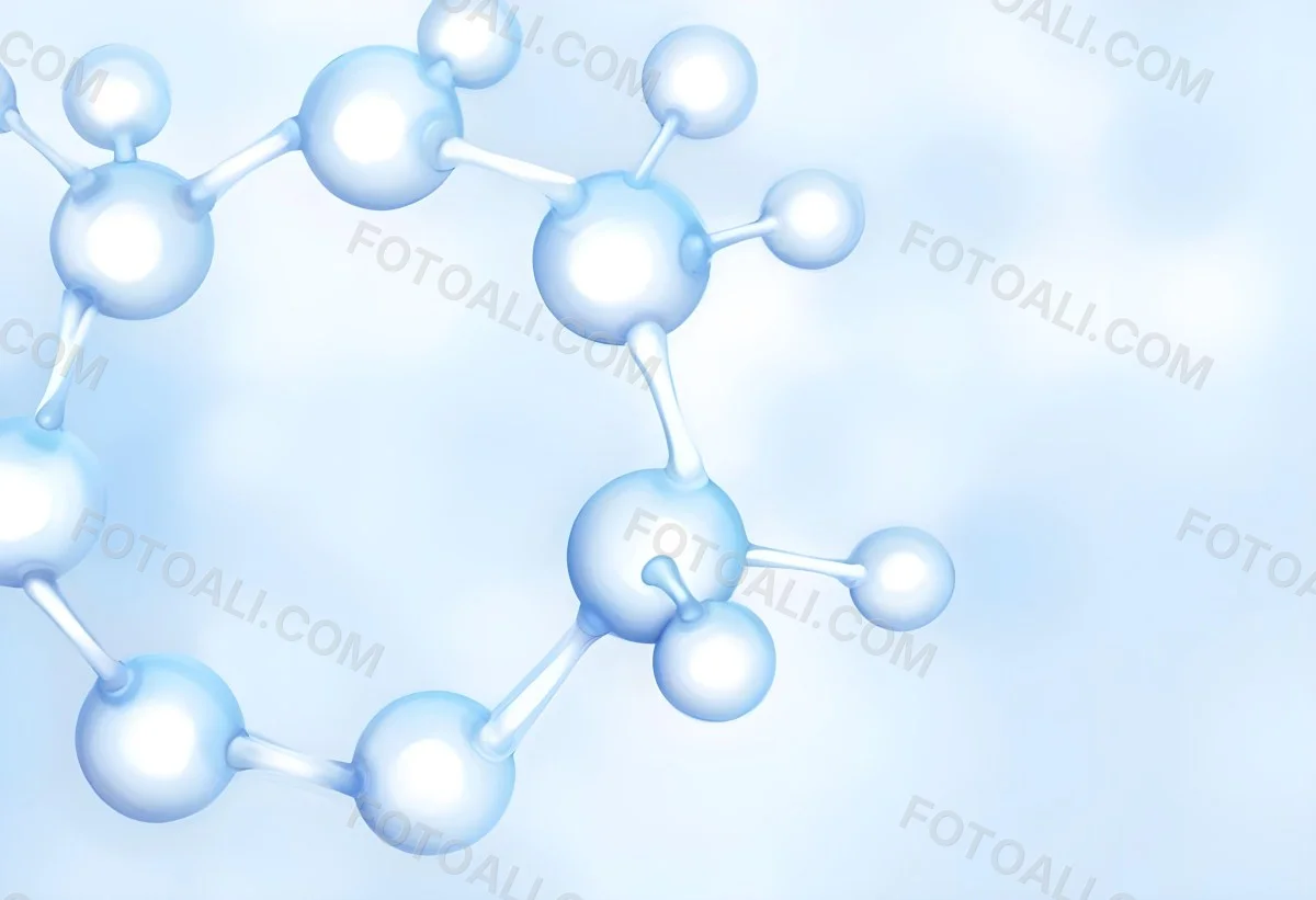 Oil Painting Molecular Structure With Interconnected Spheres Translucent Material Soft Lighting Light Blue And White Color Palette Scientific Or Medical Theme Clean And Minimalist Background Creative Extremely De 41 E28a