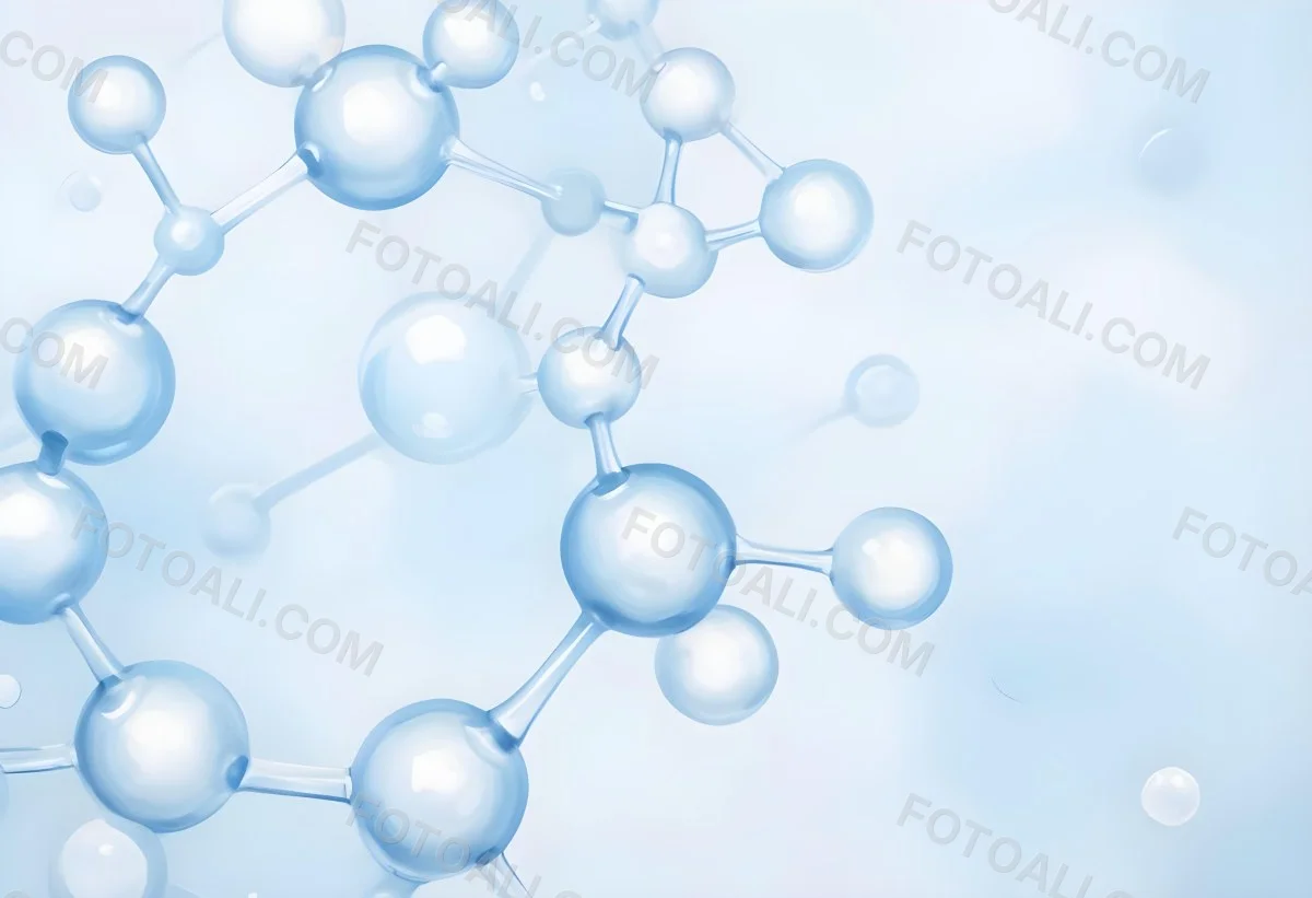 Oil Painting Molecular Structure With Interconnected Spheres Translucent Material Soft Lighting Light Blue And White Color Palette Scientific Or Medical Theme Clean And Minimalist Background Creative Extremely De 45 8720