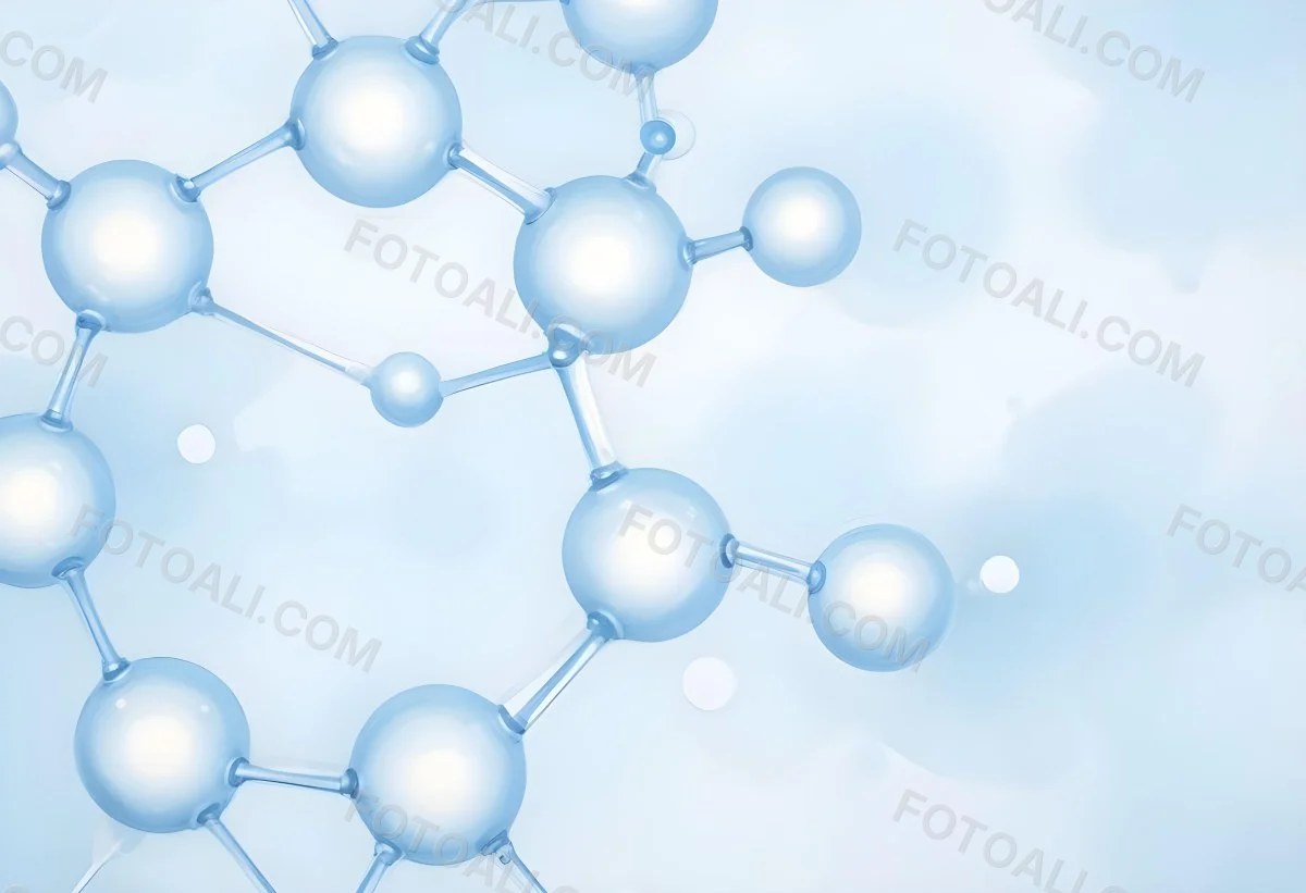 Oil Painting Molecular Structure With Interconnected Spheres Translucent Material Soft Lighting Light Blue And White Color Palette Scientific Or Medical Theme Clean And Minimalist Background Creative Extremely De 59 Ebe8