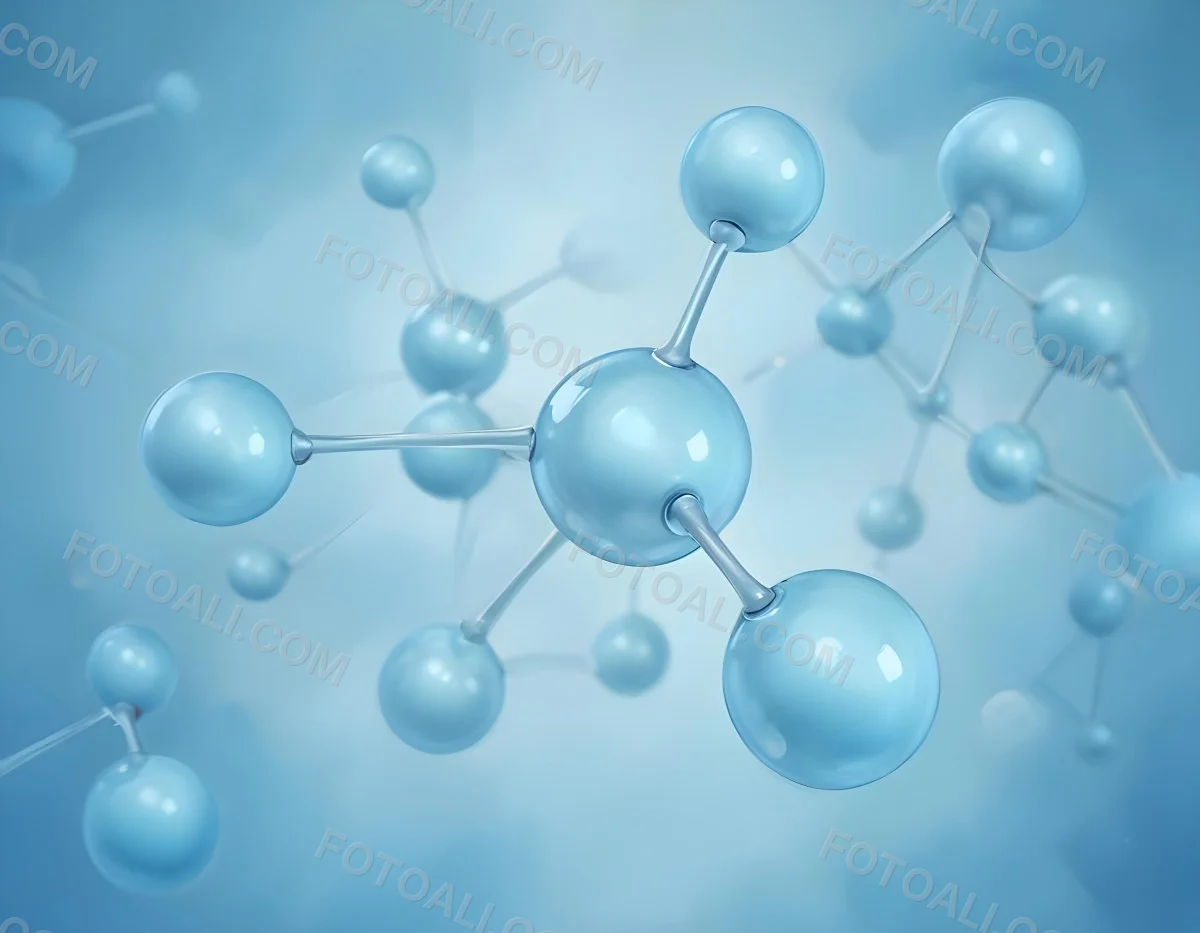Oil Painting Molecular Structure With Spheres Connected By Rods Light Blue Color Scheme Soft Lighting Scientific Visualization Clean And Modern Design Abstract Background Creative Extremely Detailed Brush Stroke 12 31ea