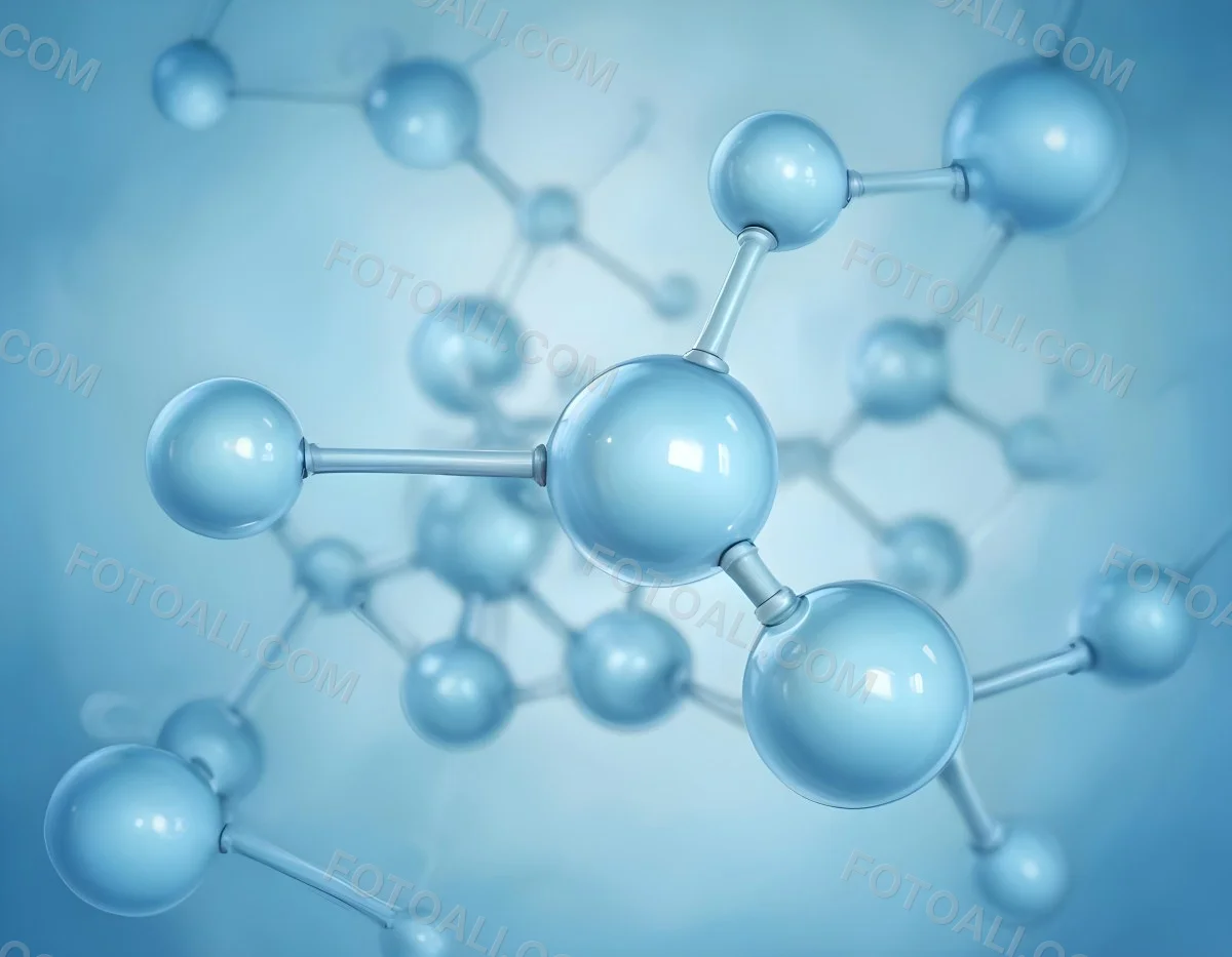 Oil Painting Molecular Structure With Spheres Connected By Rods Light Blue Color Scheme Soft Lighting Scientific Visualization Clean And Modern Design Abstract Background Creative Extremely Detailed Brush Stroke 18 3d8a