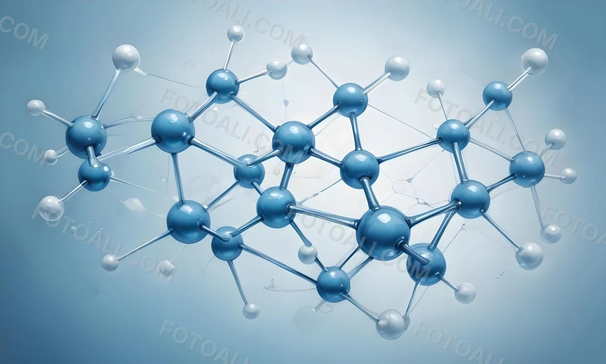 Oil Painting Molecular Structure With Transparent Spheres Connected By Thin Lines Light Blue Color Palette Soft Lighting Clean And Minimalist Design Scientific Background Creative Extremely Detailed Brush Stroke 24 8a66