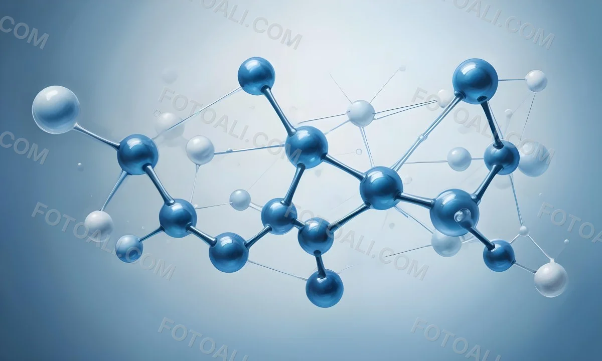 Oil Painting Molecular Structure With Transparent Spheres Connected By Thin Lines Light Blue Color Palette Soft Lighting Clean And Minimalist Design Scientific Background Creative Extremely Detailed Brush Stroke 28 09a7