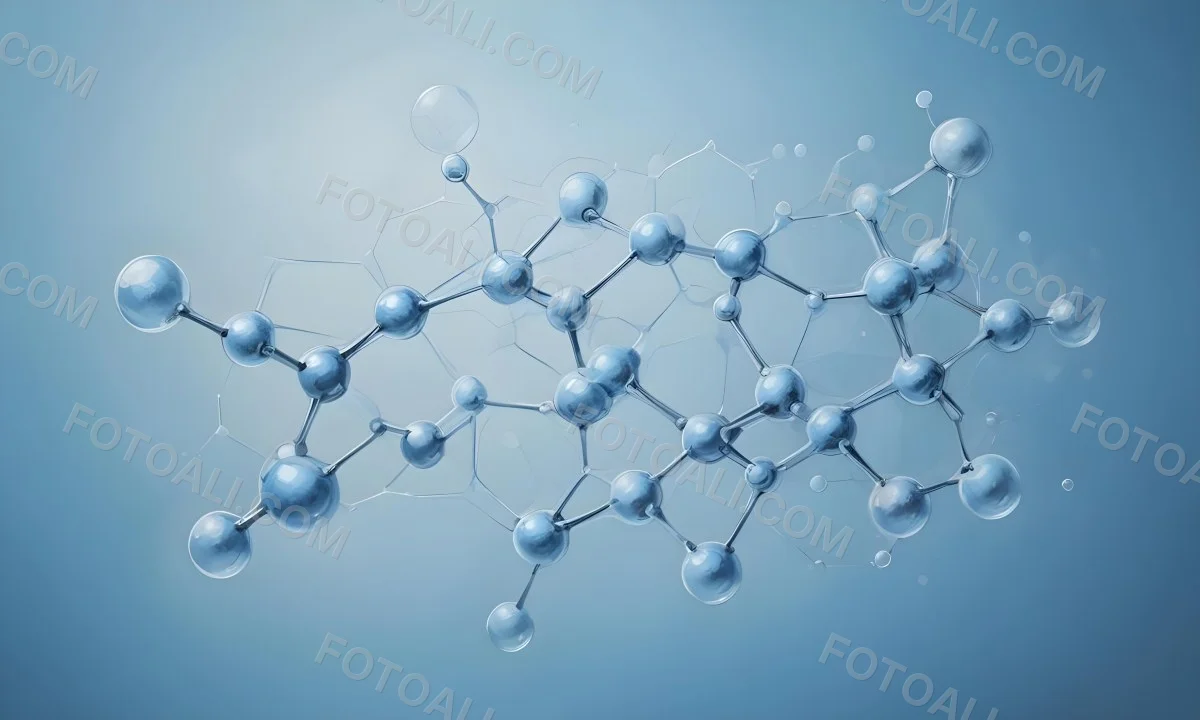 Oil Painting Molecular Structure With Transparent Spheres Connected By Thin Lines Light Blue Color Palette Soft Lighting Clean And Minimalist Design Scientific Background Creative Extremely Detailed Brush Stroke 4 1b85