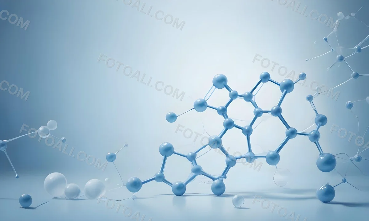 Oil Painting Molecular Structure With Transparent Spheres Connected By Thin Lines Light Blue Color Palette Soft Lighting Clean And Minimalist Design Scientific Background Creative Extremely Detailed Brush Stroke 43 F923