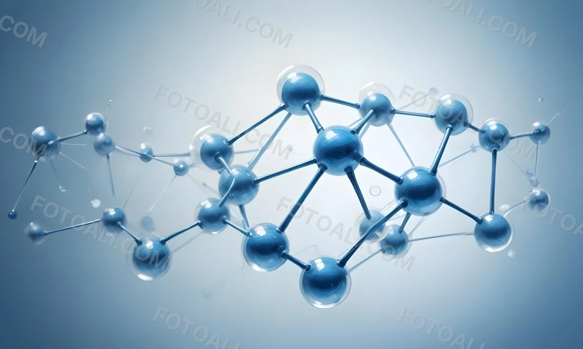 Oil Painting Molecular Structure With Transparent Spheres Connected By Thin Lines Light Blue Color Palette Soft Lighting Clean And Minimalist Design Scientific Background Creative Extremely Detailed Brush Stroke 6 Bdf3