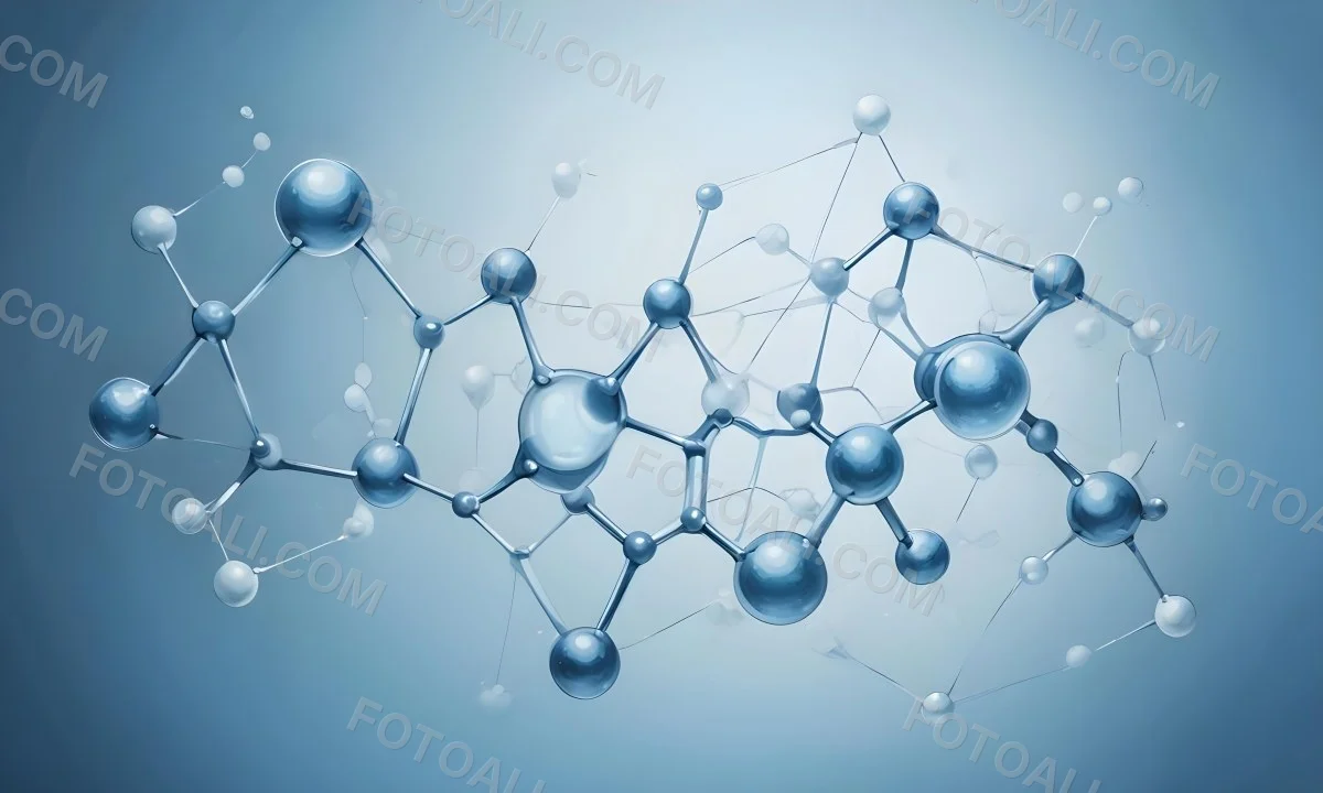 Oil Painting Molecular Structure With Transparent Spheres Connected By Thin Lines Light Blue Color Palette Soft Lighting Clean And Minimalist Design Scientific Background Creative Extremely Detailed Brush Stroke 8 Fecb