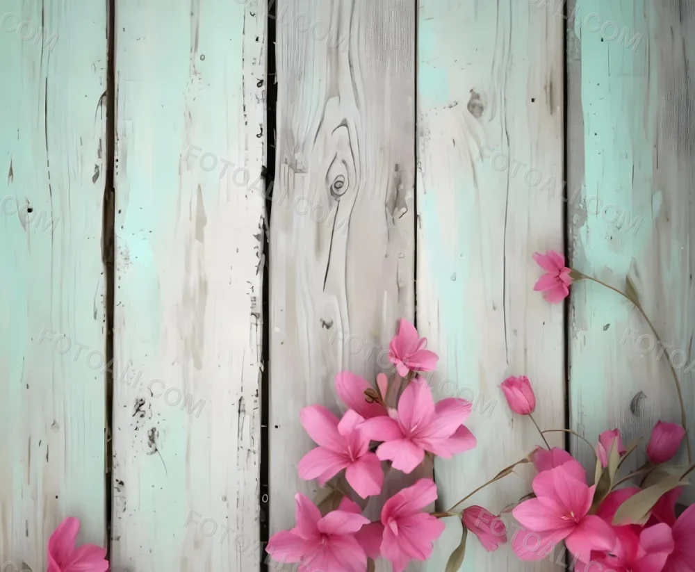 Oil Painting Pink Flowers Against A Weathered Wooden Background Creative Extremely Detailed Brush Stroke 3 633f