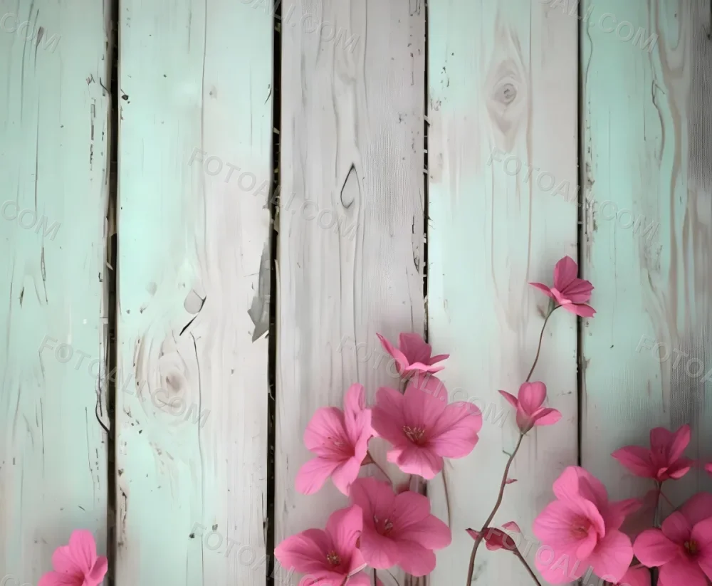 Oil Painting Pink Flowers Against A Weathered Wooden Background Creative Extremely Detailed Brush Stroke 4 78f2