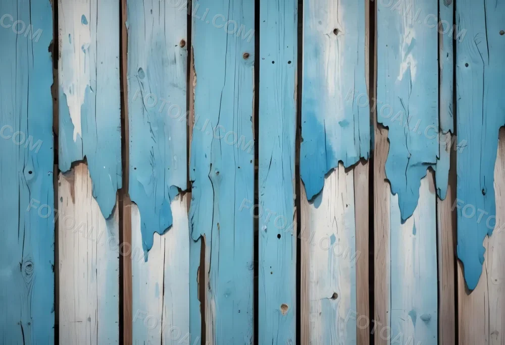Old Wooden Planks With Peeling Blue Paint Weathered Texture Rustic Surface Aged Wood Close Up Shot Natural Light Vintage Background 10 A15a