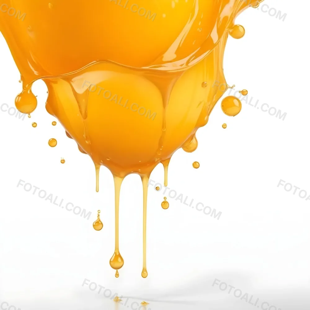 Orange Juice Splash With Liquid Drops Studio Shot White Background 10 Ebc8