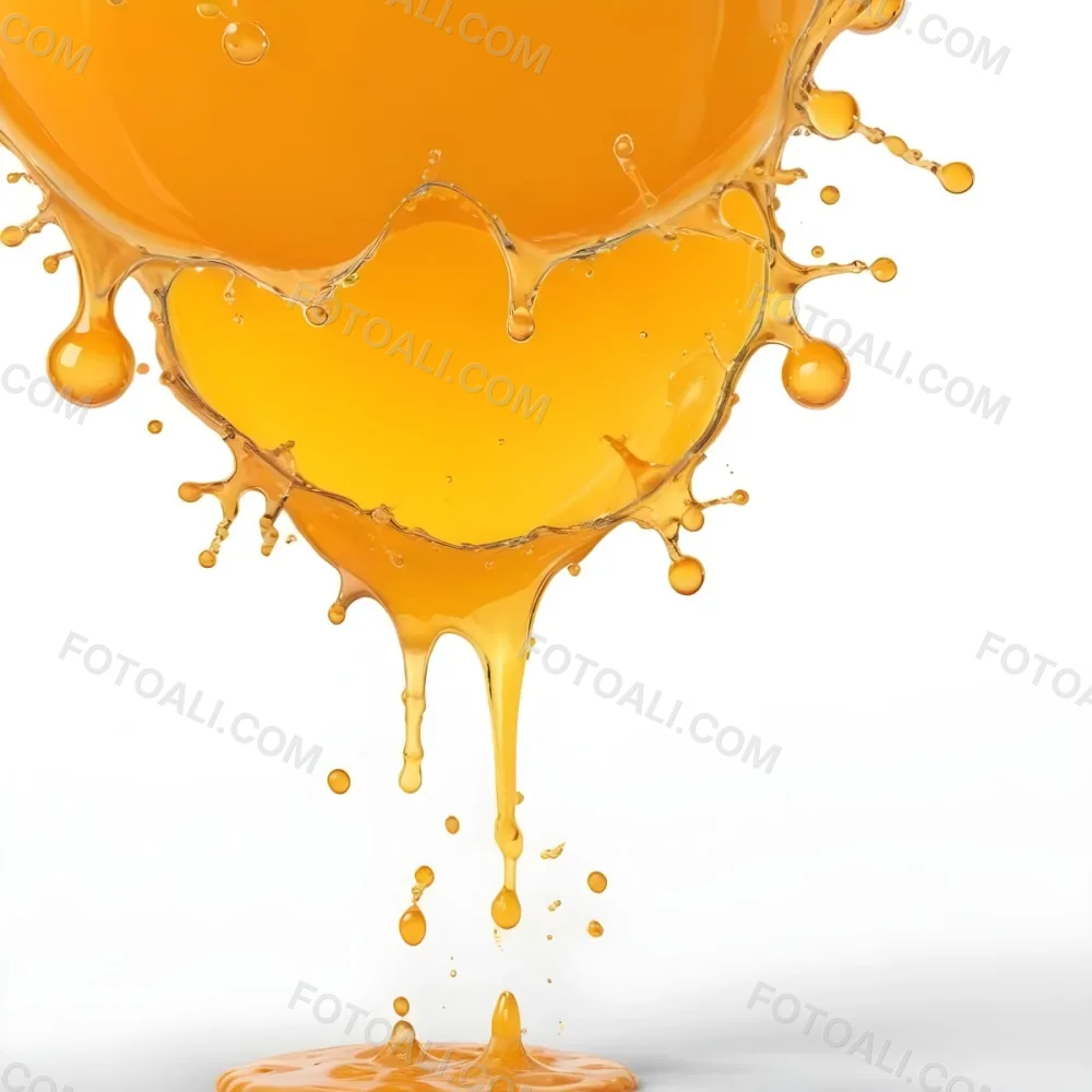 Orange Juice Splash With Liquid Drops Studio Shot White Background 13 Dad5