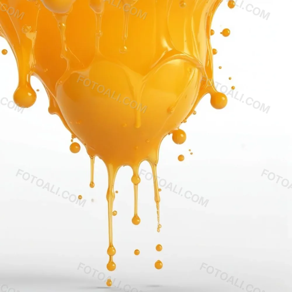 Orange Juice Splash With Liquid Drops Studio Shot White Background 19 C4af