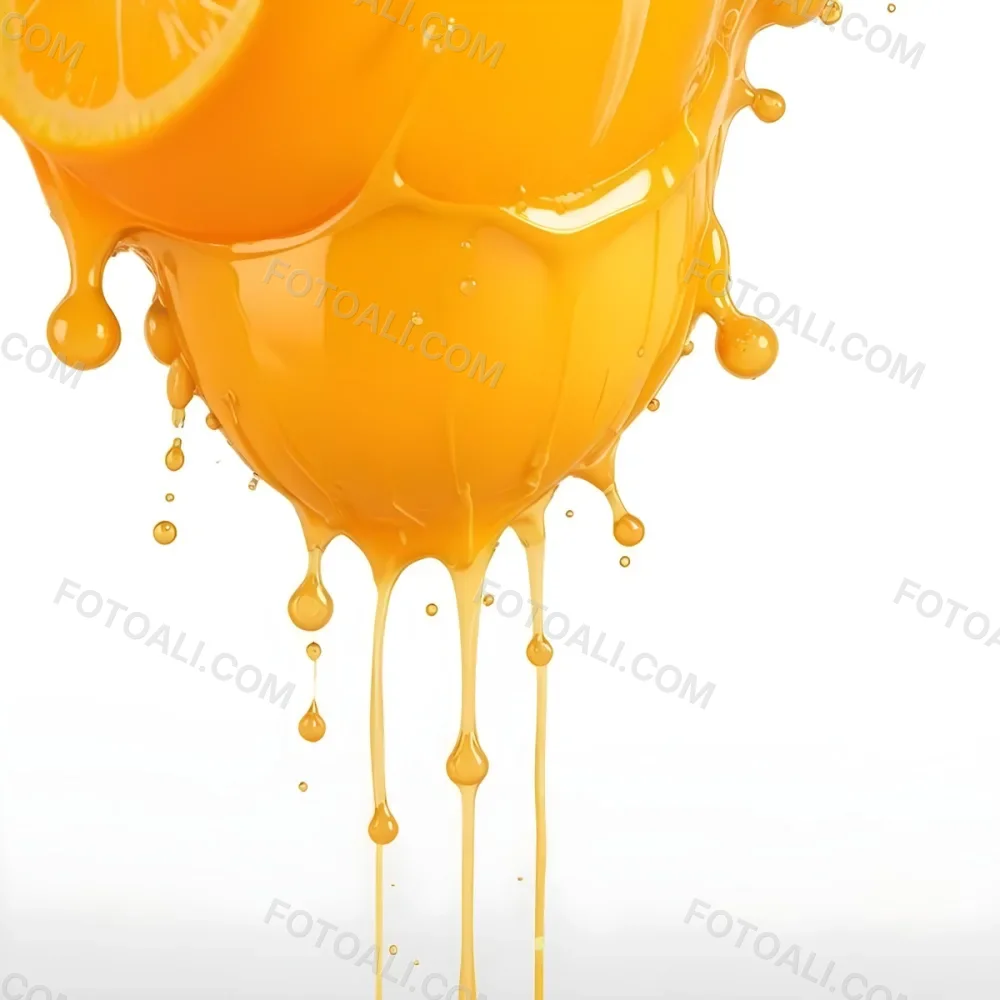 Orange Juice Splash With Liquid Drops Studio Shot White Background 3 13d6