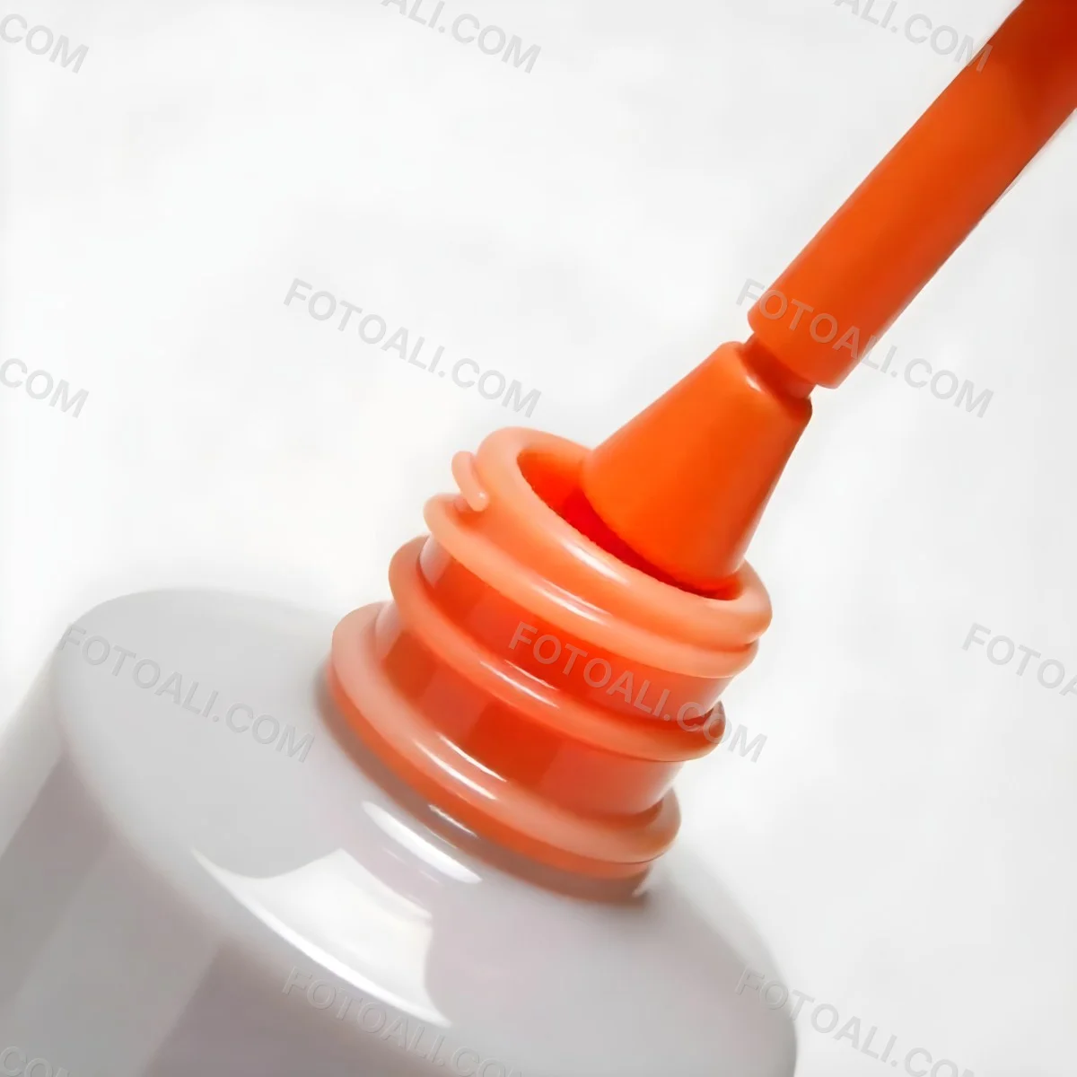 Orange Nail Polish Bottle With Brush The Bottle Is Gray The Background Is White 16 33ac