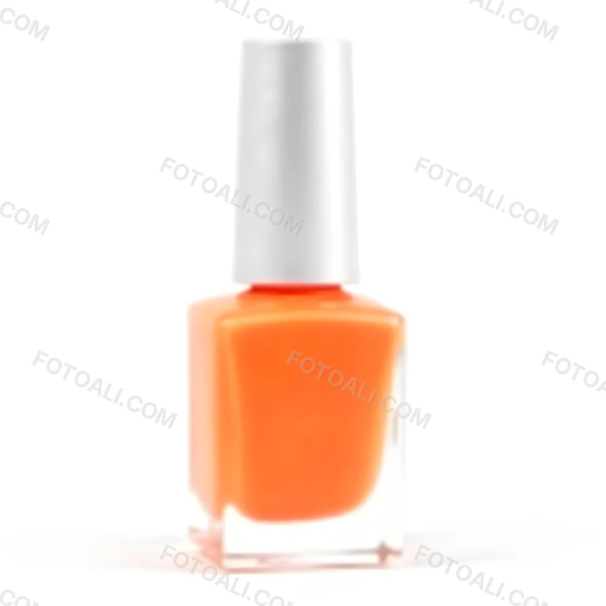 Orange Nail Polish Bottle With Brush The Bottle Is Gray The Background Is White 2 A882