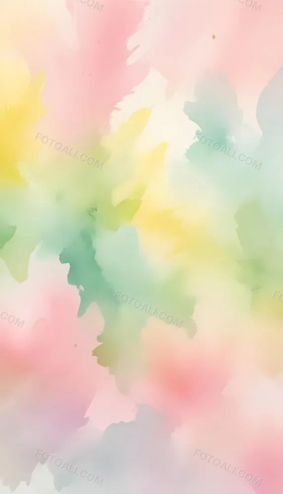 Pastel Watercolor Background With Yellow Pink And Green Hues Blending Together In A Soft Dreamy Texture Creating A Gentle And Calming Effect 5 4f71
