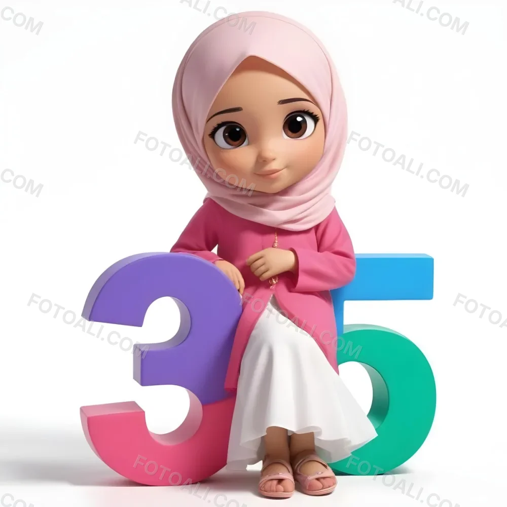 Pikaso Reimagine A Young Muslim Girl Wearing A Pink Hijab And White 1 F23f