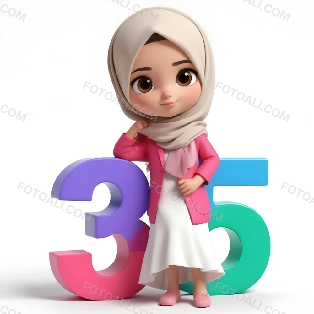 Pikaso Reimagine A Young Muslim Girl Wearing A Pink Hijab And White 10 0c6d
