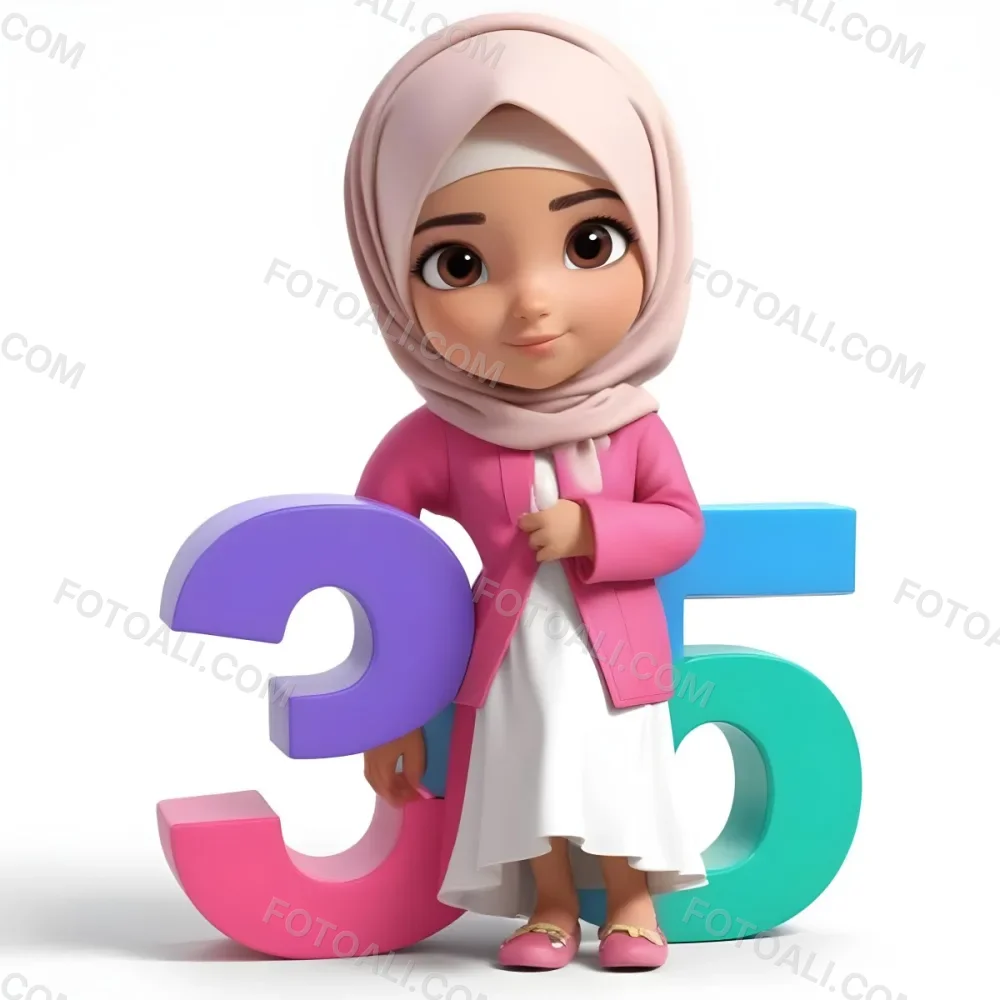 Pikaso Reimagine A Young Muslim Girl Wearing A Pink Hijab And White 3 8a82