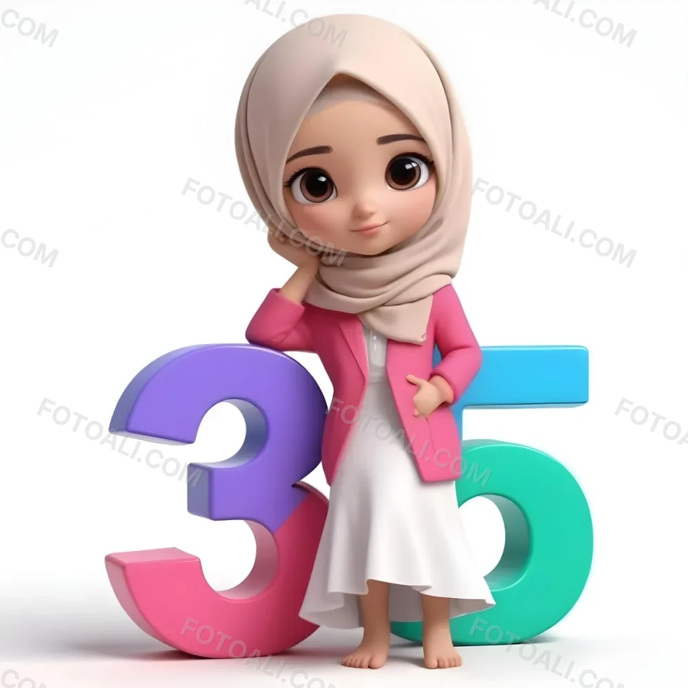 Pikaso Reimagine A Young Muslim Girl Wearing A Pink Hijab And White 5 4533