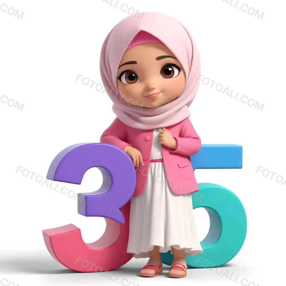 Pikaso Reimagine A Young Muslim Girl Wearing A Pink Hijab And White 6 A250