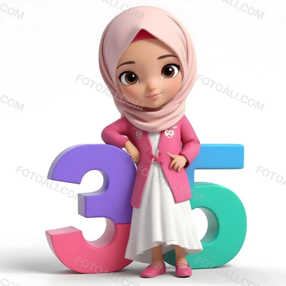 Pikaso Reimagine A Young Muslim Girl Wearing A Pink Hijab And White 7 Ff4f