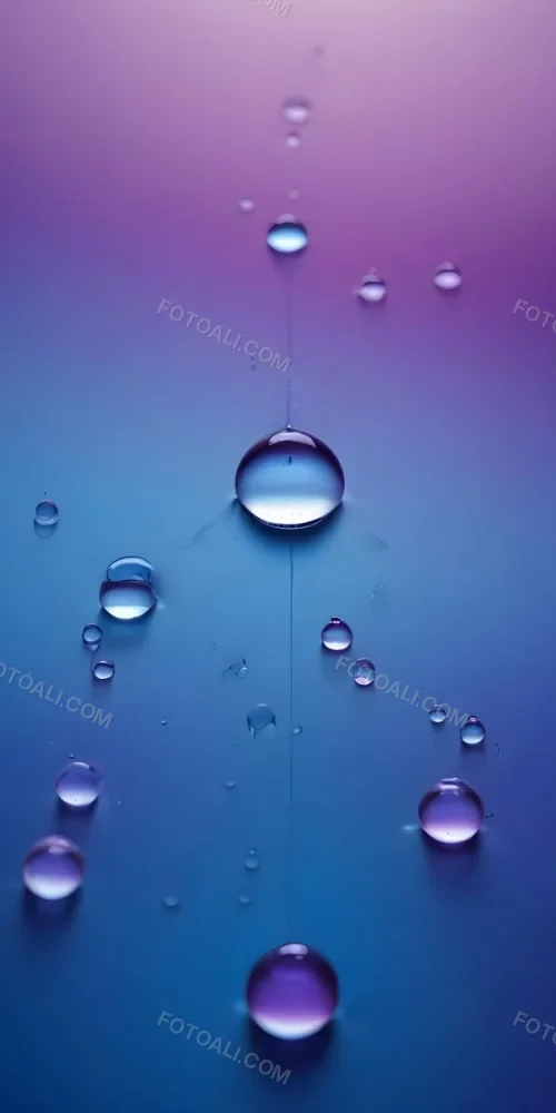 Pixel Art Close Up Of Water Droplets On A Surface Varying In Size And Shape With A Gradient Background Featuring Shades Of Blue And Purple The Droplets Reflect Light Creating A Glossy Appearance 8bits 76 4583
