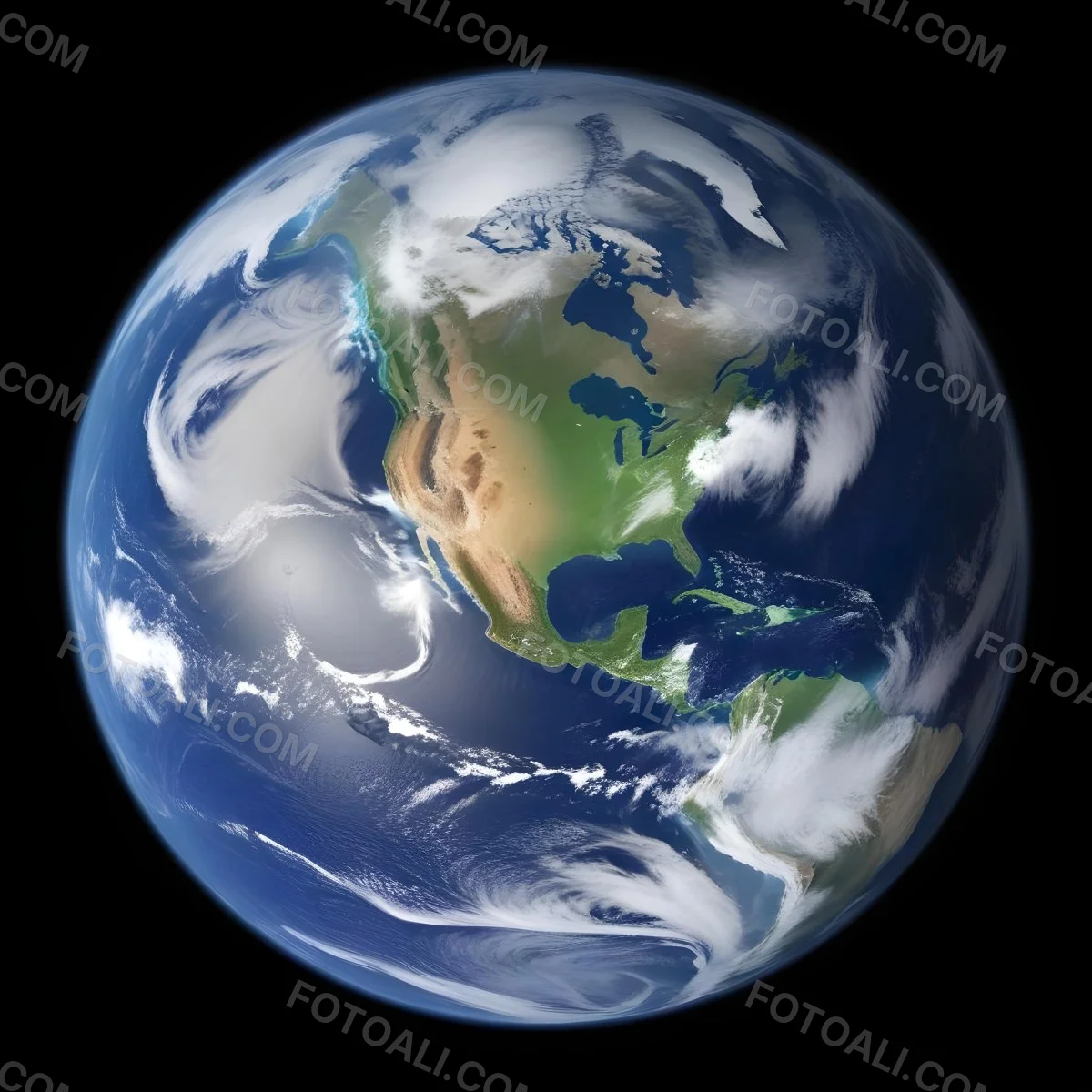 Planet Earth With Visible Continents Oceans And Cloud Formations Showcasing North America Prominently Set Against A Dark Space Background 6 5cca