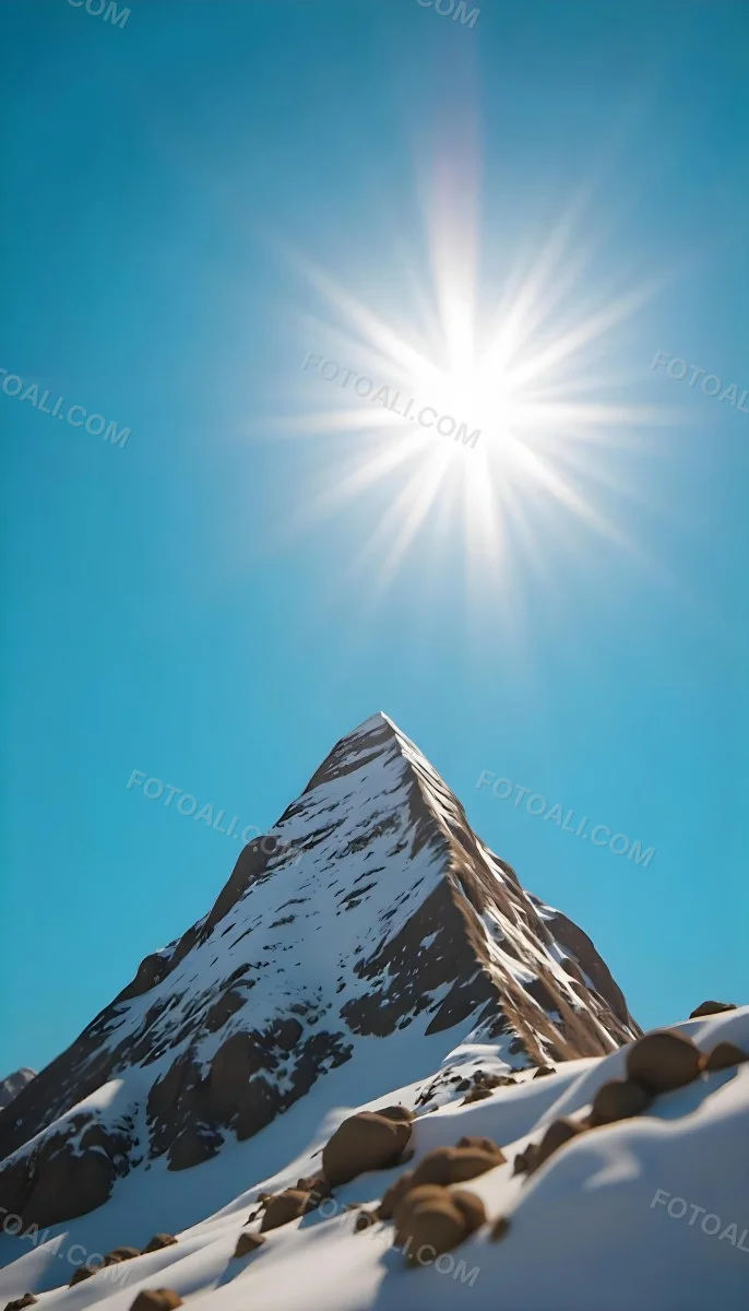 Pyramid Peak With Snow On Top Under A Bright Sun And A Clear Blue Sky Shot From Below 27 59d9