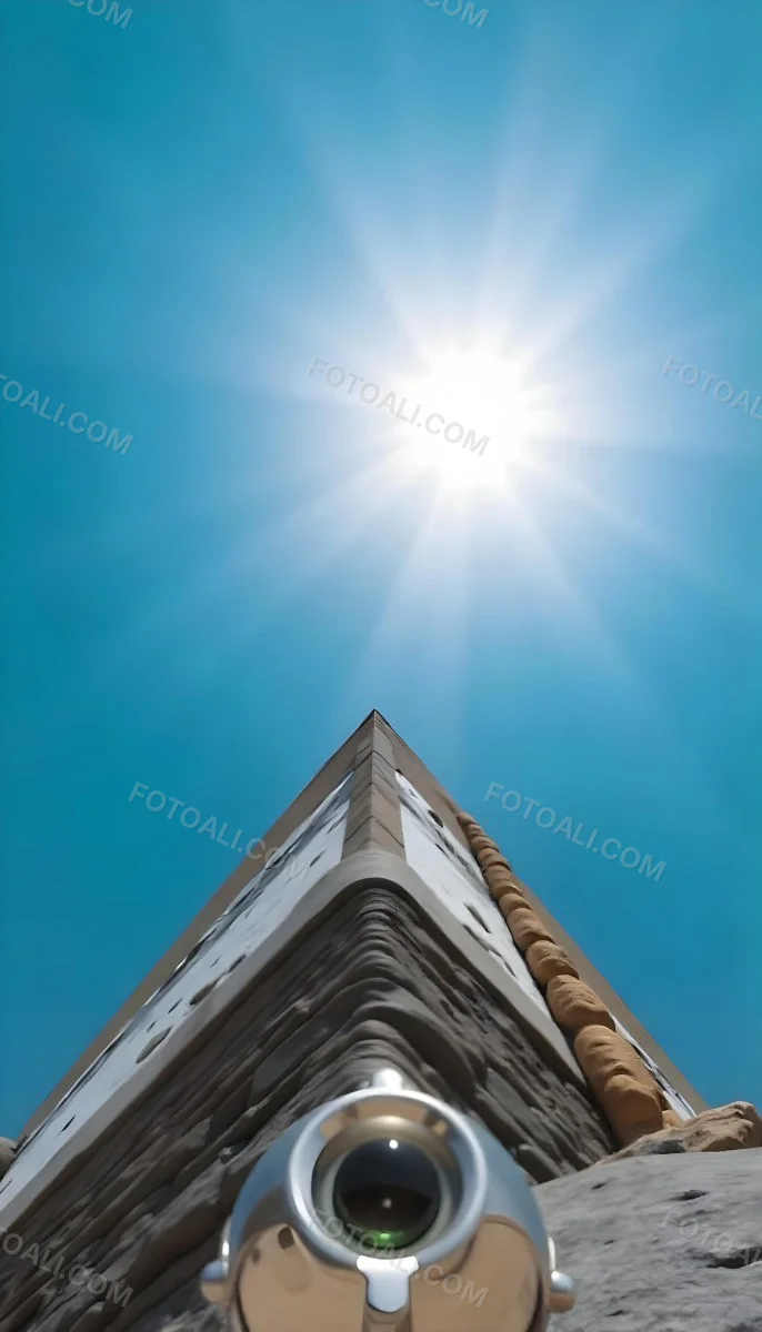 Pyramid Peak With Snow On Top Under A Bright Sun And A Clear Blue Sky Shot From Below 7 4047