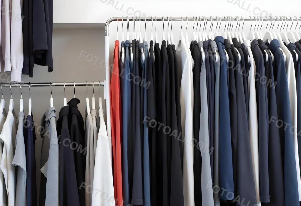 Rows Of Colorful Shirts And Jackets Hanging On A Clothing Rack In A Store Or Boutique 13 9da6
