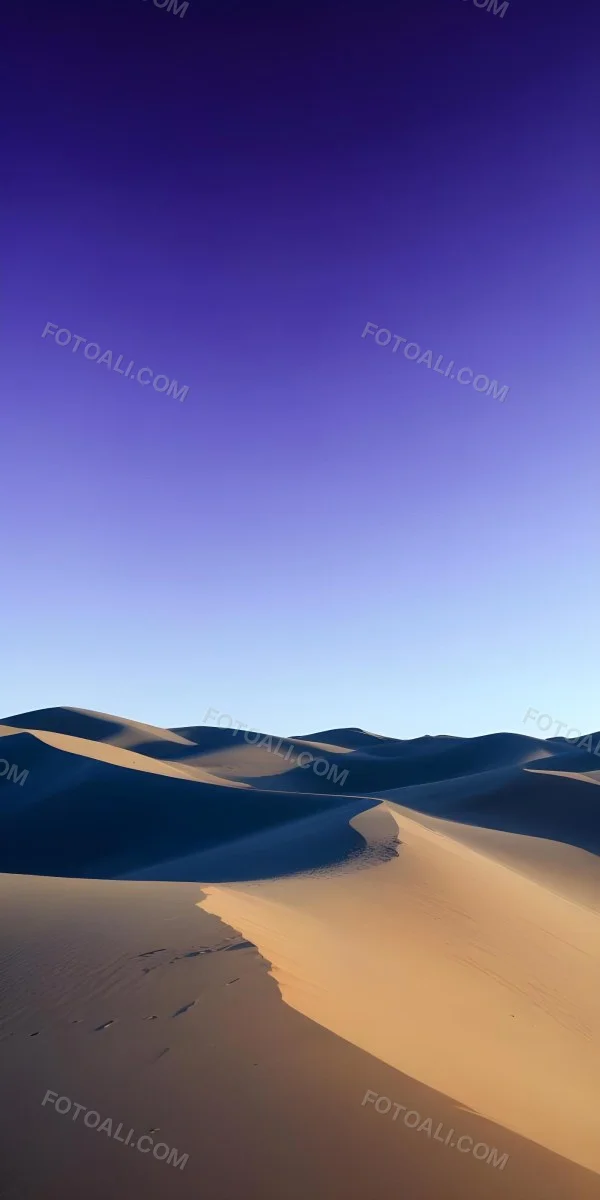 Sand Dunes In A Desert Landscape Under A Clear Blue Sky 1 568f