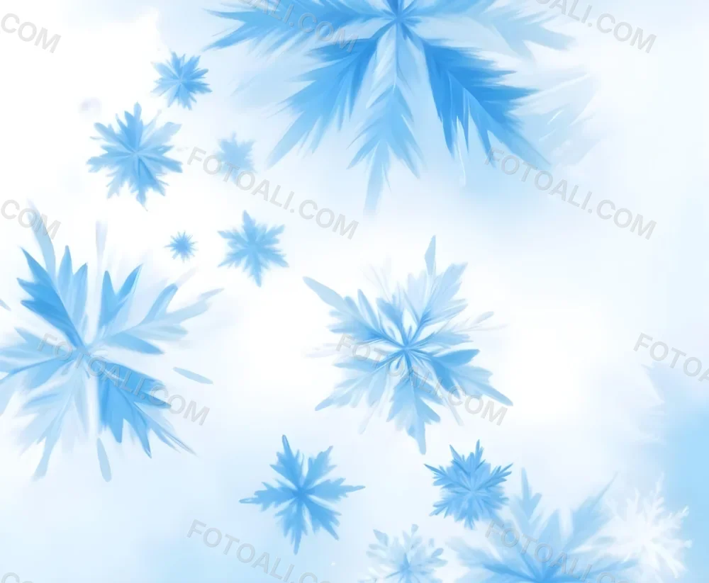 Soft Blue And White Abstract Background With Blurred Snowflake Shapes 27 Ef7e