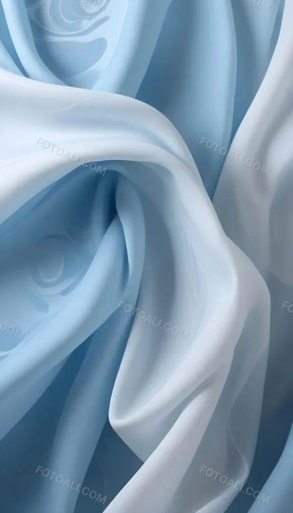 Soft Flowing Blue Fabric With Abstract Swirling Patterns 10 19a5