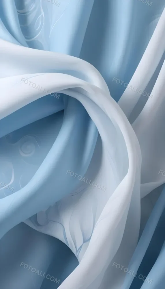 Soft Flowing Blue Fabric With Abstract Swirling Patterns 12 781b