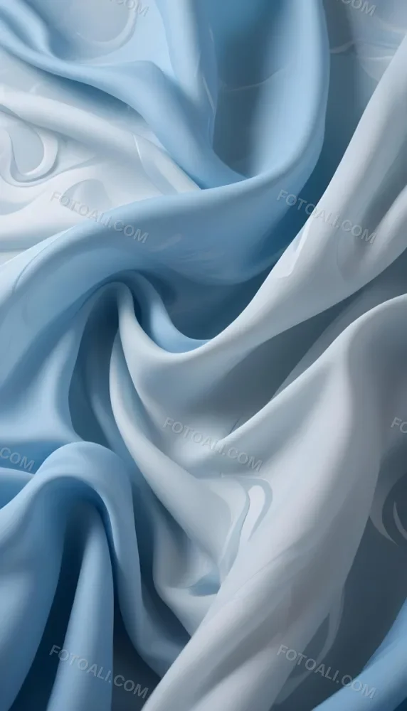 Soft Flowing Blue Fabric With Abstract Swirling Patterns 8 33b6