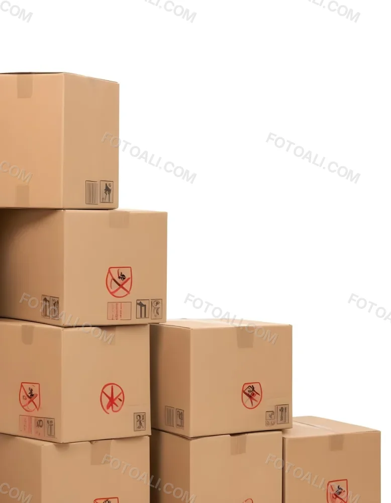 Stacks Of Cardboard Boxes With Fragile Symbols Suggesting A Moving Or Shipping Scene 14 6a92