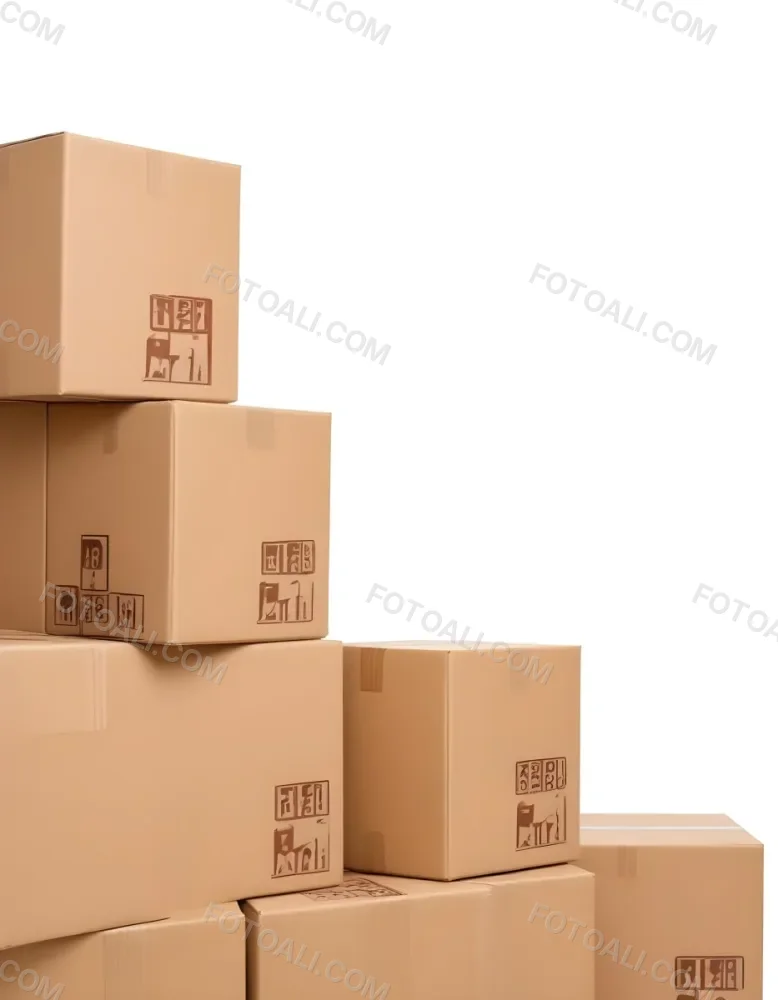 Stacks Of Cardboard Boxes With Fragile Symbols Suggesting A Moving Or Shipping Scene 5 4cf4