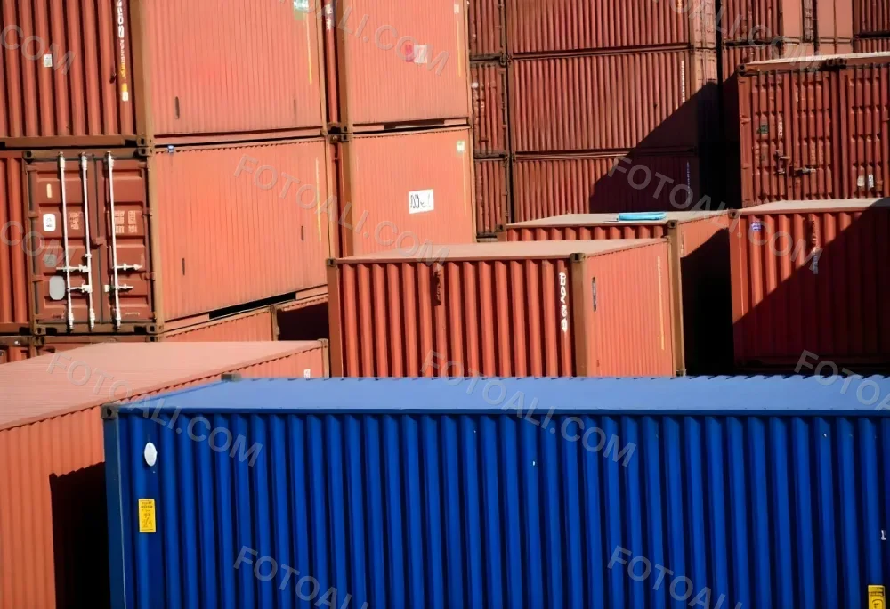 Stacks Of Colorful Shipping Containers In A Storage Yard 15 6575